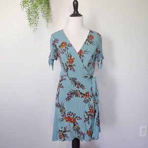 LuLus Mini Floral Wrap Sundress